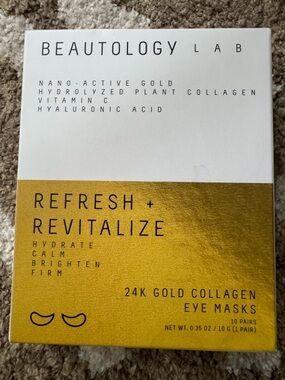 Beautology Lab Refresh + Revitalize 24K Gold Collagen Eye Masks — Gold